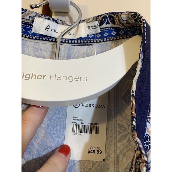 Womens Tunic Dress XL Versona 3/4 Sleeves NEW - Picture 7 of 10